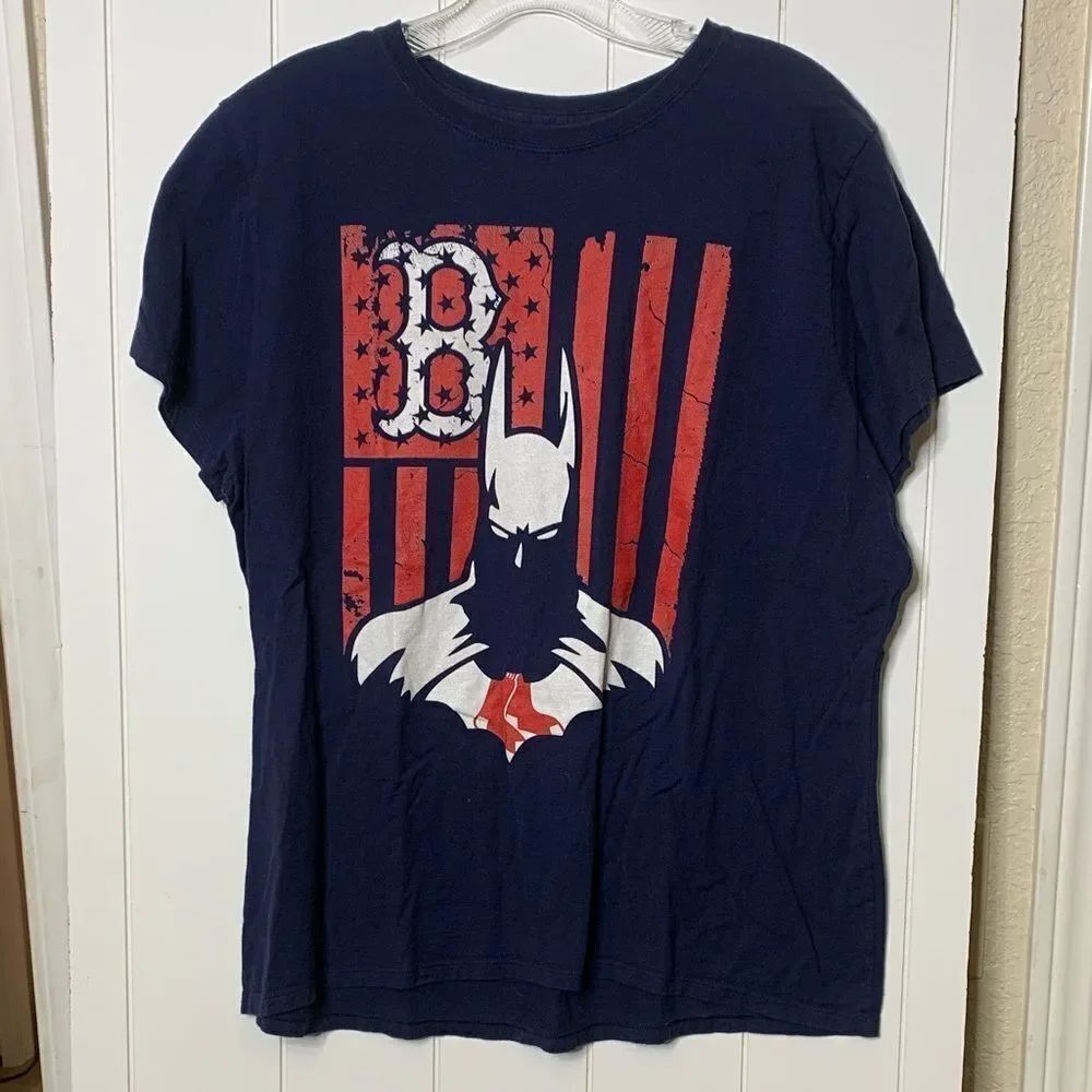 BOSTON RED SOCKS, Batman, T-Shirt XL
